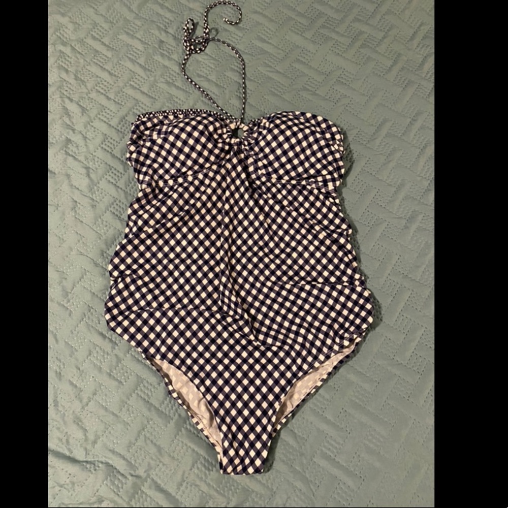 Checkered maternity swimsuit